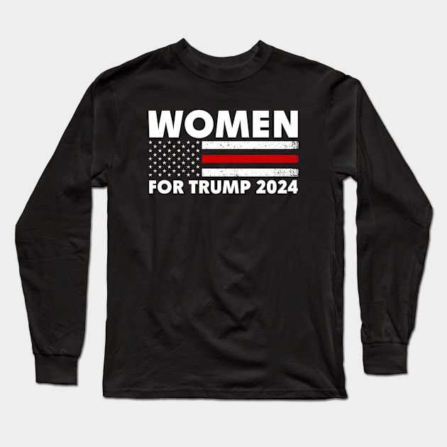Women for Trump 2024 Long Sleeve T-Shirt by GreenCraft